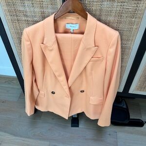 Reiss Double Breasted Orange Blazer and Pants